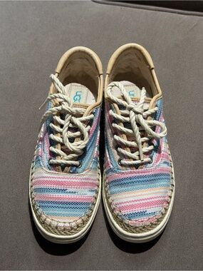 UGG Canvas Boat Style Sneaker Size 7